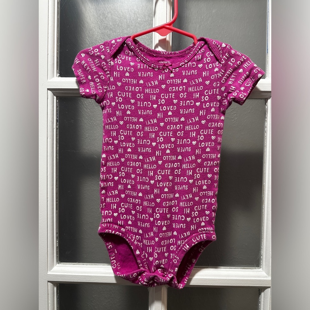 Carter’s So Loved Pink Onesie - Picture 1 of 4